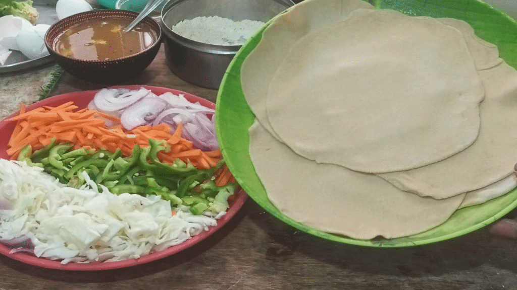 Chapati Egg Roll 
