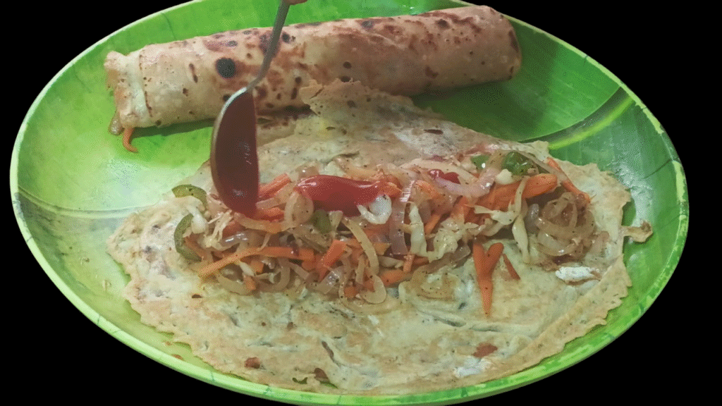 Chapati Egg Roll recipe